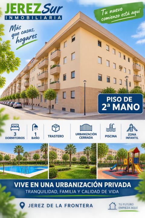 Piso de 3 dormitorios en venta en El Retiro - Parque Atlántico - Ronda este, Jerez de la Frontera